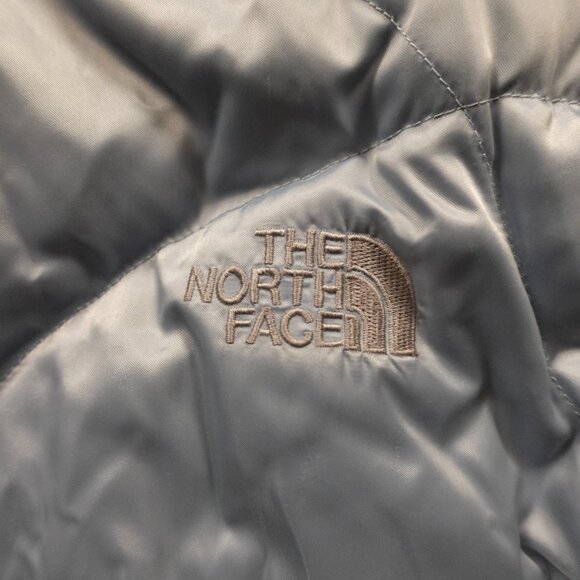 The North Face 550 goose down puffer jacket women's small ice silver blue - Picture 12 of 16